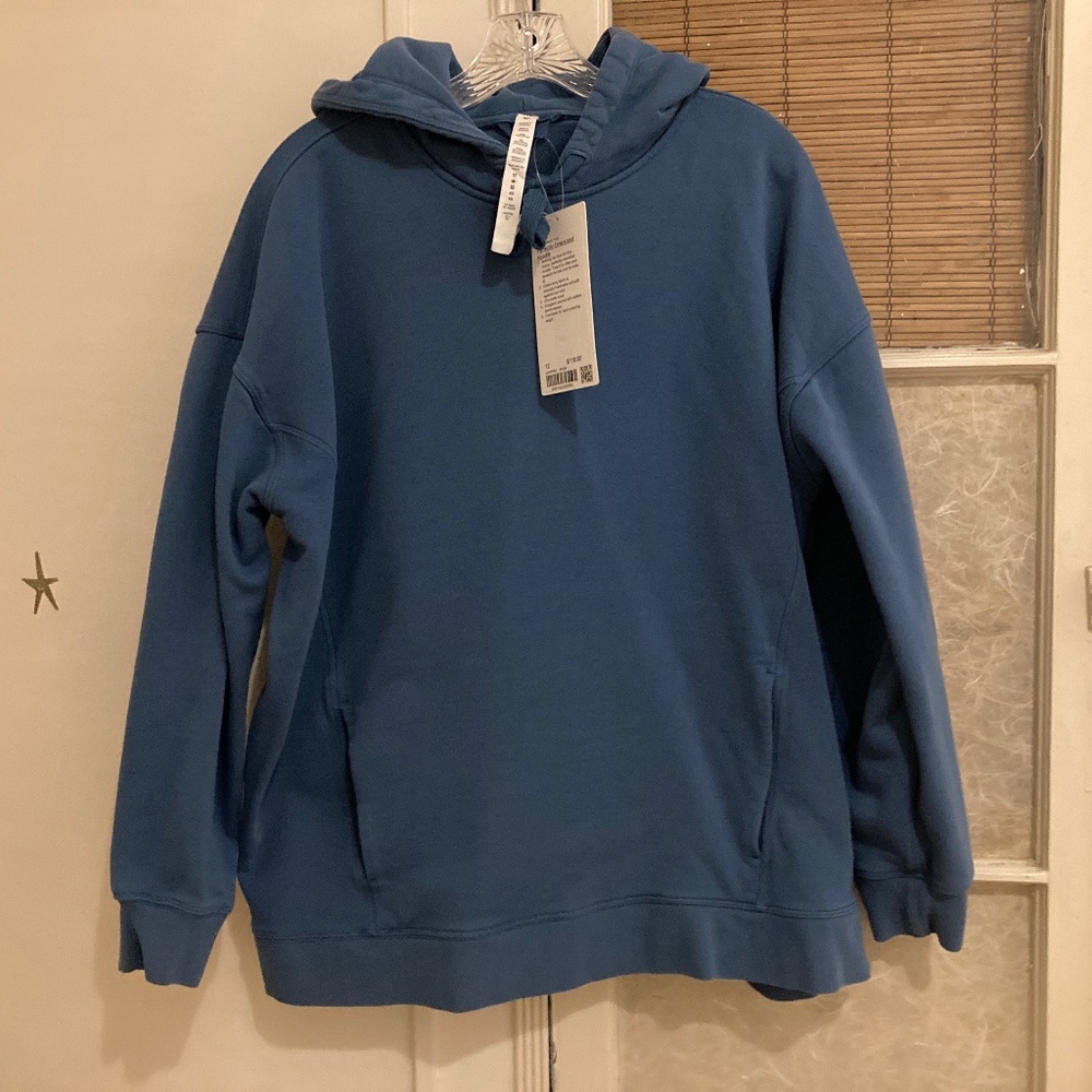LULULEMON PERFECTLY OVERSIZED HOODIE SOFT DENIM BLUE SIZE 12 NEW WITH TAGS